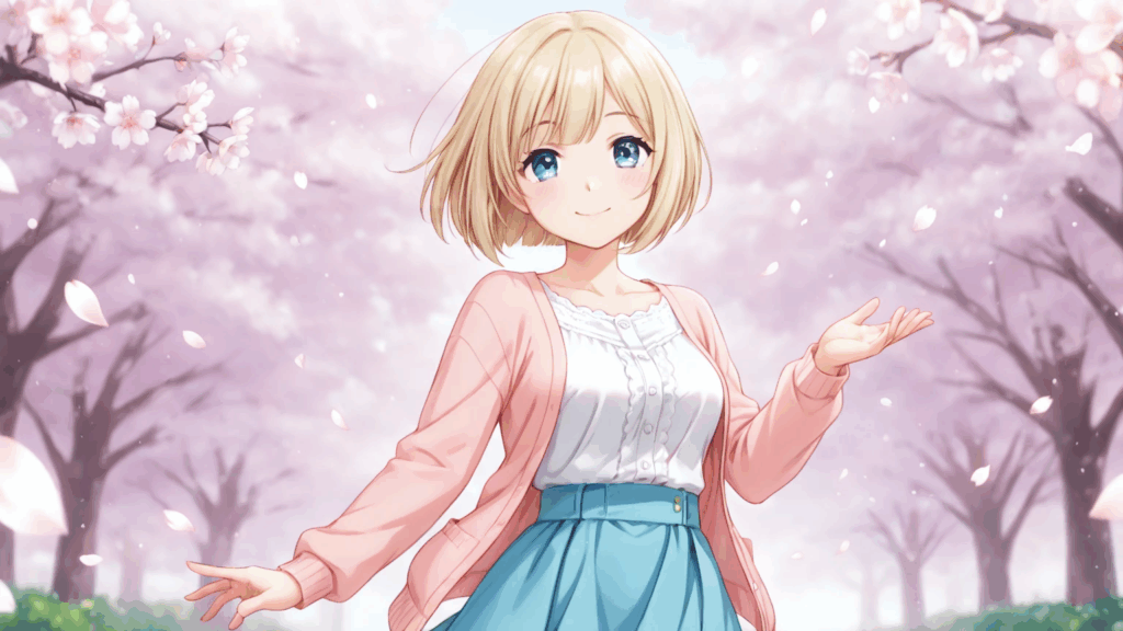 金髪ショートボブ美少女-